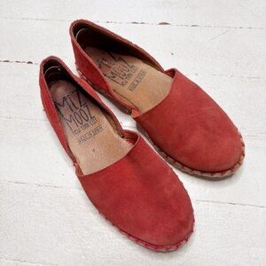 Miz Mooz Carmena Suede Flats Rubber Sole Jute Size 37